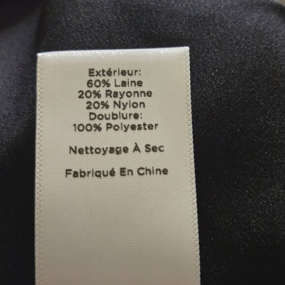 Talbots Black Blue Polka Dot Pencil Skirt Wool Blend Lined Size 2p - Picture 7 of 7